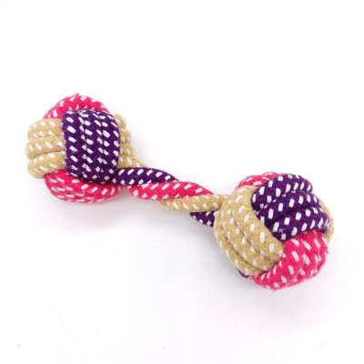 wholesale cotton rope dog toys training cotton rope dumbbell toy