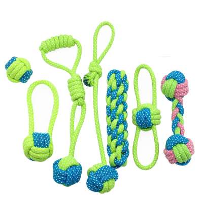 Clean hygienic natural harmless pet cotton rope toy suit