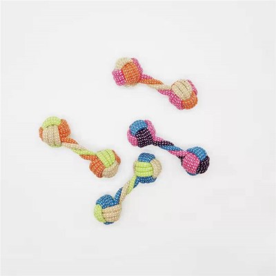 Pet rope ball toy two-color dog cotton ball chew toy