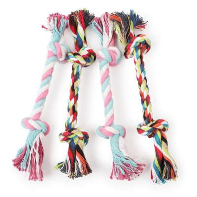 Custom Eco Friendly Braided Knots Cotton Rope Clean Pet Rope Toy