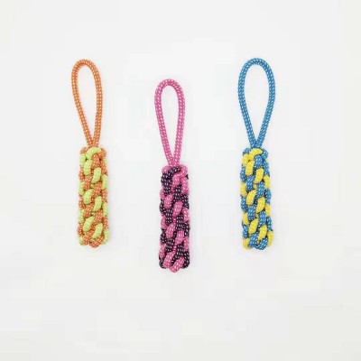 Custom pet molar bite toy cotton rope bracelet corn stick toy