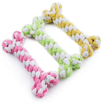 Factory production cotton toy pet dog bone chew toy